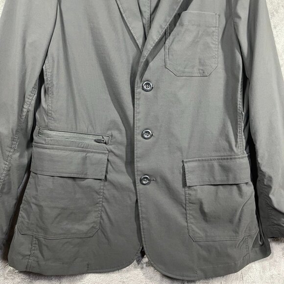 Eddie Bauer Travex Voyager Blazer Jacket Mens 40 Gray Nylon Stretch Travel - Picture 3 of 13